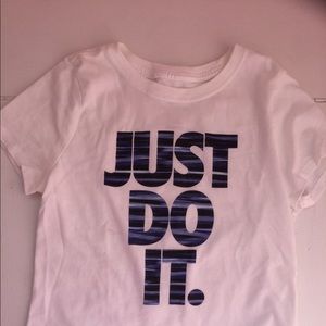 Blue and white Nike shirt